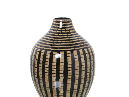 Vase Alexandra House Living Wood Bamboo 25 x 25 x 35 cm For Cheap