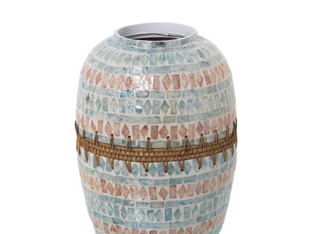 Vase Alexandra House Living Mother of pearl 20 x 21 x 34 cm Discount