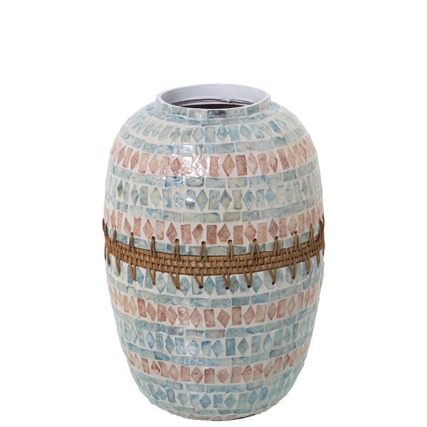 Vase Alexandra House Living Mother of pearl 20 x 21 x 34 cm Discount