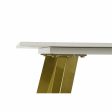 Console DKD Home Decor White Golden Metal Ceramic 60 x 60 x 48 cm For Cheap