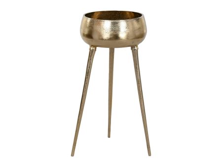 Planter Home ESPRIT Golden Aluminium Modern 46 X 46 X 100 cm For Sale