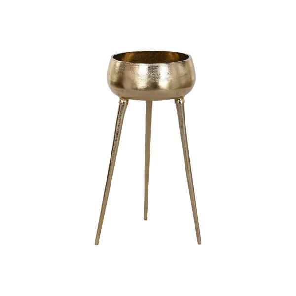 Planter Home ESPRIT Golden Aluminium Modern 46 X 46 X 100 cm For Sale