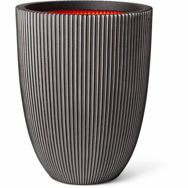 Vase Capi Europe GROOVE NL Anthracite Plastic 34 x 34 x 46 cm Sale