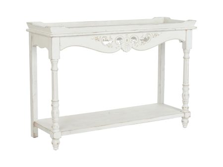 Console DKD Home Decor 120 x 40 x 84,5 cm Fir White MDF Wood For Sale