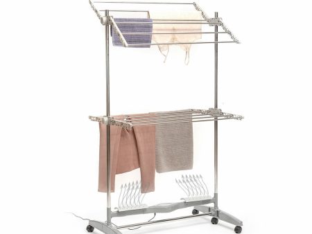 Foldable Electric Drying Rack with Natural Airflow Dryllon InnovaGoods 24 W 12 Bars Grey (Refurbished A) Online