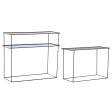 Console DKD Home Decor Black Blue Metal Modern (70 x 27 x 45 cm) (2 Units) Sale