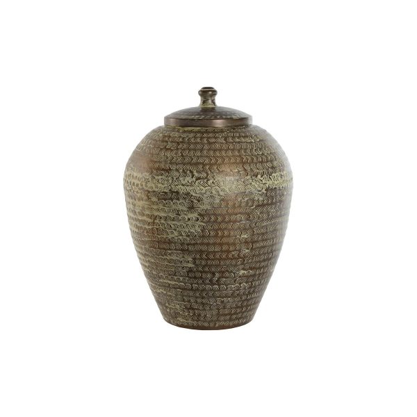 Vase Home ESPRIT Green Aluminium 40 x 40 x 49 cm Online Hot Sale