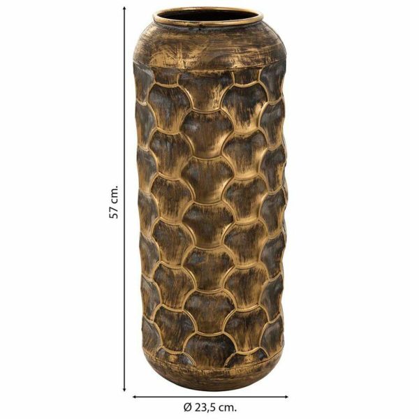 Vase Alexandra House Living Gold Iron 23 x 57 x 23 cm Online Hot Sale