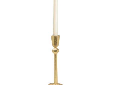 Candleholder Romimex Golden Resin 8 x 23 x 8 cm For Sale