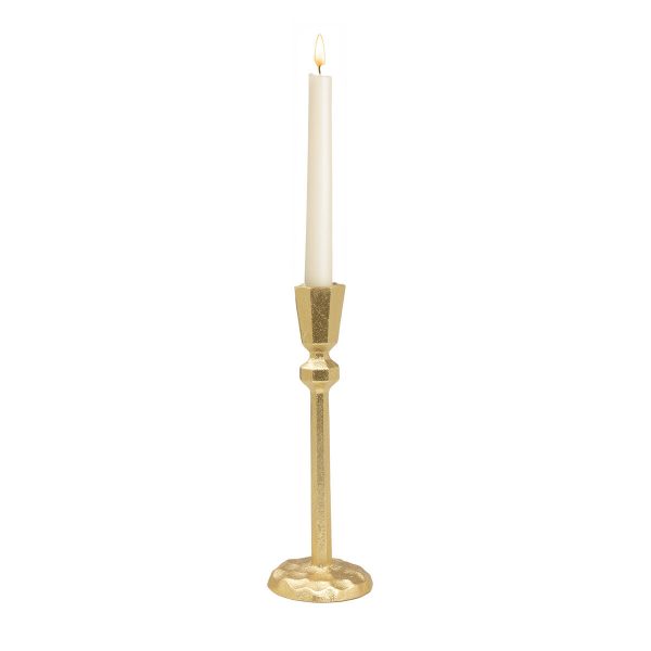 Candleholder Romimex Golden Resin 8 x 23 x 8 cm For Sale