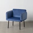 Armchair Synthetic Fabric Blue Metal For Sale