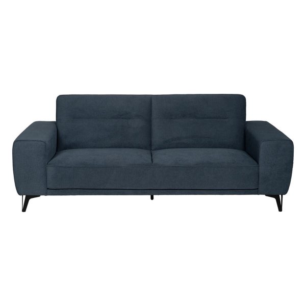 3-Seater Sofa Blue Wood 220 x 87 x 85 cm Online Sale