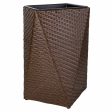 Planter Alexandra House Living Dark brown Iron Rattan Plastic 31 x 56 x 31 cm Online now