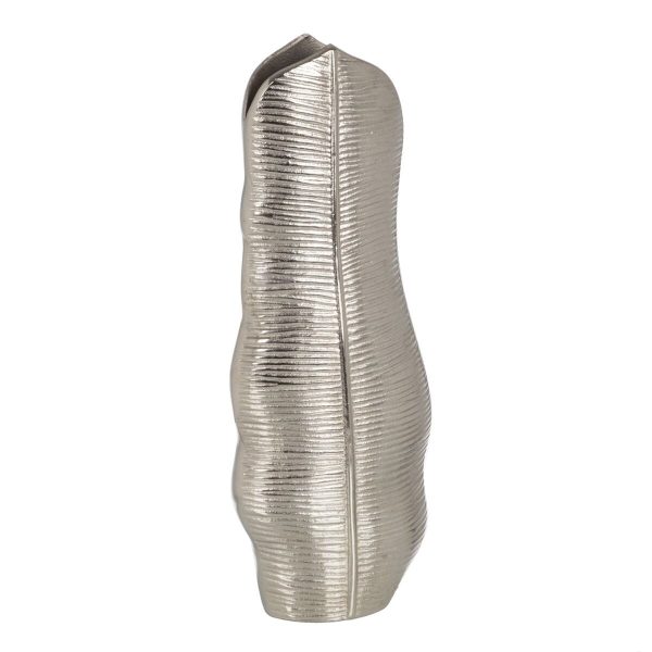 Vase Metal Silver 17 x 9 x 44 cm Online Sale