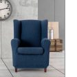 Armchair slipcovers Eysa TROYA Blue 80 x 100 x 90 cm Cheap