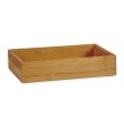 Drawer organiser Brown Stackable 15 x 5 x 23 cm Natural Bamboo Fashion