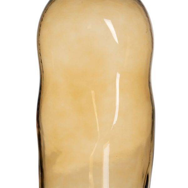 Vase Amber Crystal 13,5 x 13,5 x 35 cm Hot on Sale