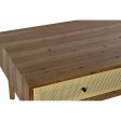 Centre Table DKD Home Decor Fir Rattan (106 x 55 x 46 cm) Discount