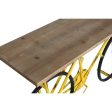 Console Home ESPRIT Yellow Black Wood Metal 160 x 40 x 88 cm Fashion