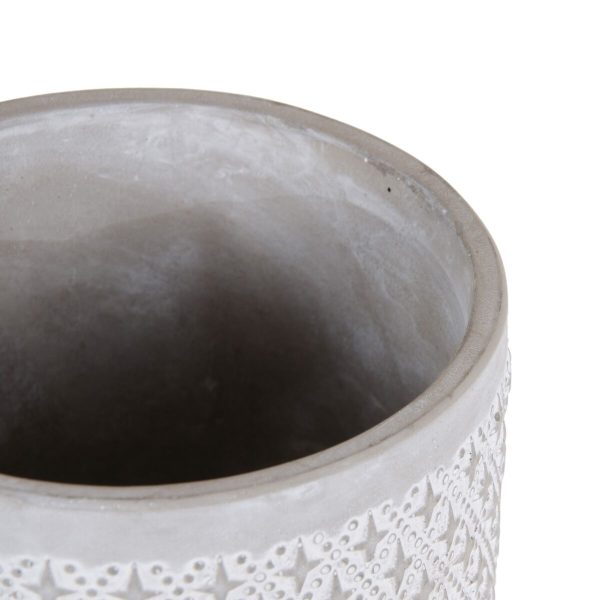 Planter Grey Cement 14 x 14 x 14 cm For Discount