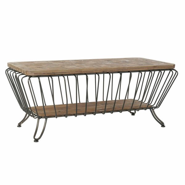 Centre Table DKD Home Decor Metal Pinewood (125 x 64 x 51 cm) on Sale