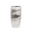 Vase Romimex Silver Ceramic 16 x 30 x 9 cm Cheap