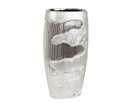 Vase Romimex Silver Ceramic 16 x 30 x 9 cm Cheap