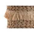 Set of Planters Home ESPRIT Brown Raffia Cement Tropical 23 x 22 x 25 cm Online