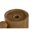 Candle Holder Home ESPRIT Brown Resin Wood 15 x 9,5 x 35 cm Fashion