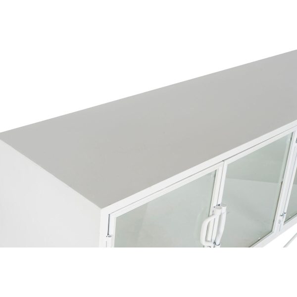 Console DKD Home Decor White Metal Crystal 120 x 35 x 80 cm For Cheap