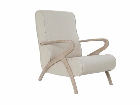 Armchair DKD Home Decor Fir Beige Polyester (57 x 55 x 85 cm) Supply