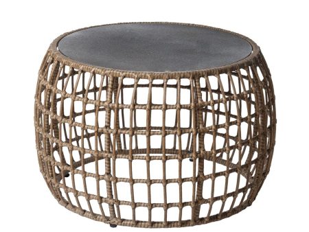 Centre Table Ariki Table Steel Rattan Tempered Glass synthetic rattan 73 x 61 x 46 cm Online Hot Sale