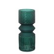 Vase Alexandra House Living Green Crystal 10 x 25 cm Online Hot Sale