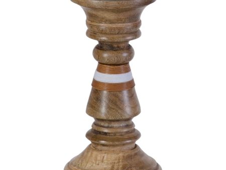 Candleholder Brown Mango wood 12 x 12 x 23 cm Online Sale