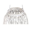 Candleholder Home ESPRIT White wicker Crystal 34 x 34 x 80 cm Online Hot Sale