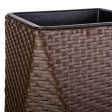 Planter Alexandra House Living Dark brown Iron Rattan Plastic 31 x 56 x 31 cm Online now