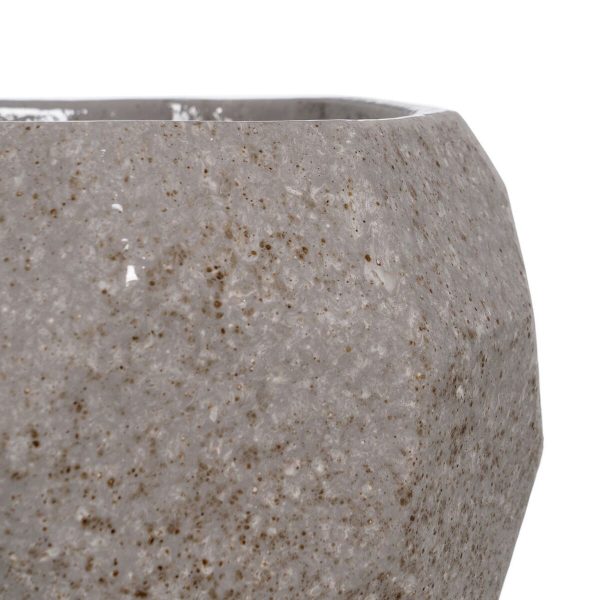 Planter Grey Ceramic 25 x 25 x 20 cm Online Sale