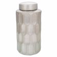 Vase Alexandra House Living Silver Ceramic 18 x 37 x 18 cm For Sale