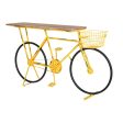 Console Home ESPRIT Yellow Black Wood Metal 160 x 40 x 88 cm Fashion