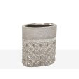 Vase Romimex Silver Ceramic 18 x 20 x 10 cm Hot on Sale