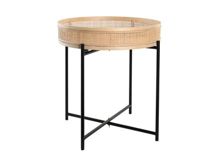 Planter DKD Home Decor Natural Black Metal Rattan Scandinavian (43 x 43 x 46 cm) Online Hot Sale