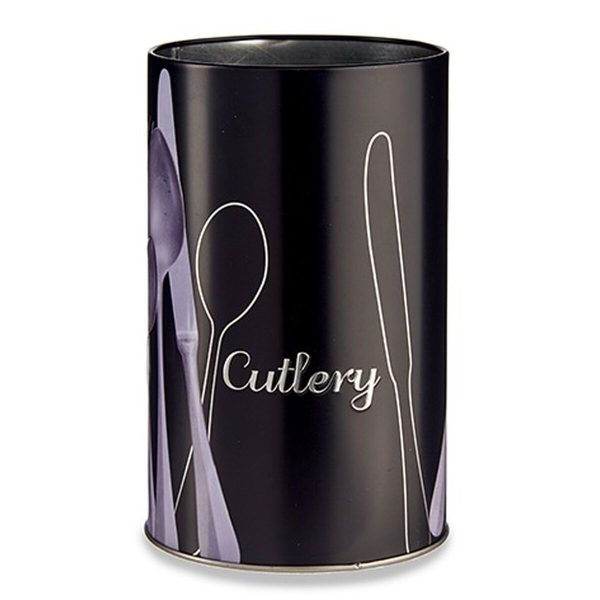 Cutlery Organiser Black Metal 1 L Pieces of Cutlery (24 Units) For Cheap