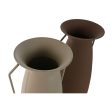 Vase Home ESPRIT Brown Beige Metal 25 x 25 x 44 cm (2 Units) Online Sale