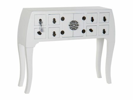 Console DKD Home Decor Fir Silver White MDF Wood 98 x 26 x 80 cm For Discount