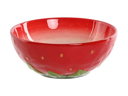 Bowl Home ESPRIT Red Stoneware Modern 15,4 x 15,4 x 6 cm Fashion