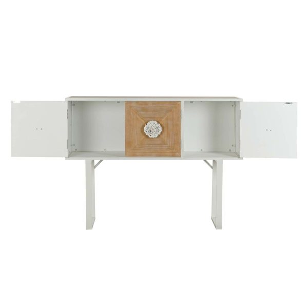 Console DKD Home Decor White Metal Fir 120 x 35 x 90 cm Online Hot Sale