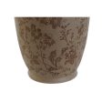 Vase Home ESPRIT Brown Green Stoneware Leaf of a plant 13 x 13 x 35 cm Online Hot Sale