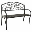 Bench Alexandra House Living Black Iron 53 x 91 x 153 cm For Sale