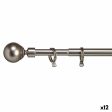 Curtain Bar Extendable Ball Silver Iron 5 x 126 x 5 cm (12 Units) Online Hot Sale