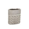 Vase Romimex Silver Ceramic 18 x 20 x 10 cm Hot on Sale